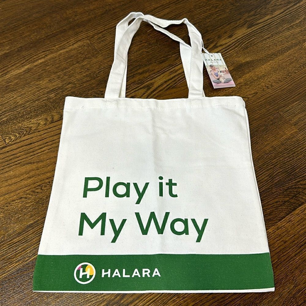NWT Halara Reusable Canvas Tote - Play it My Way